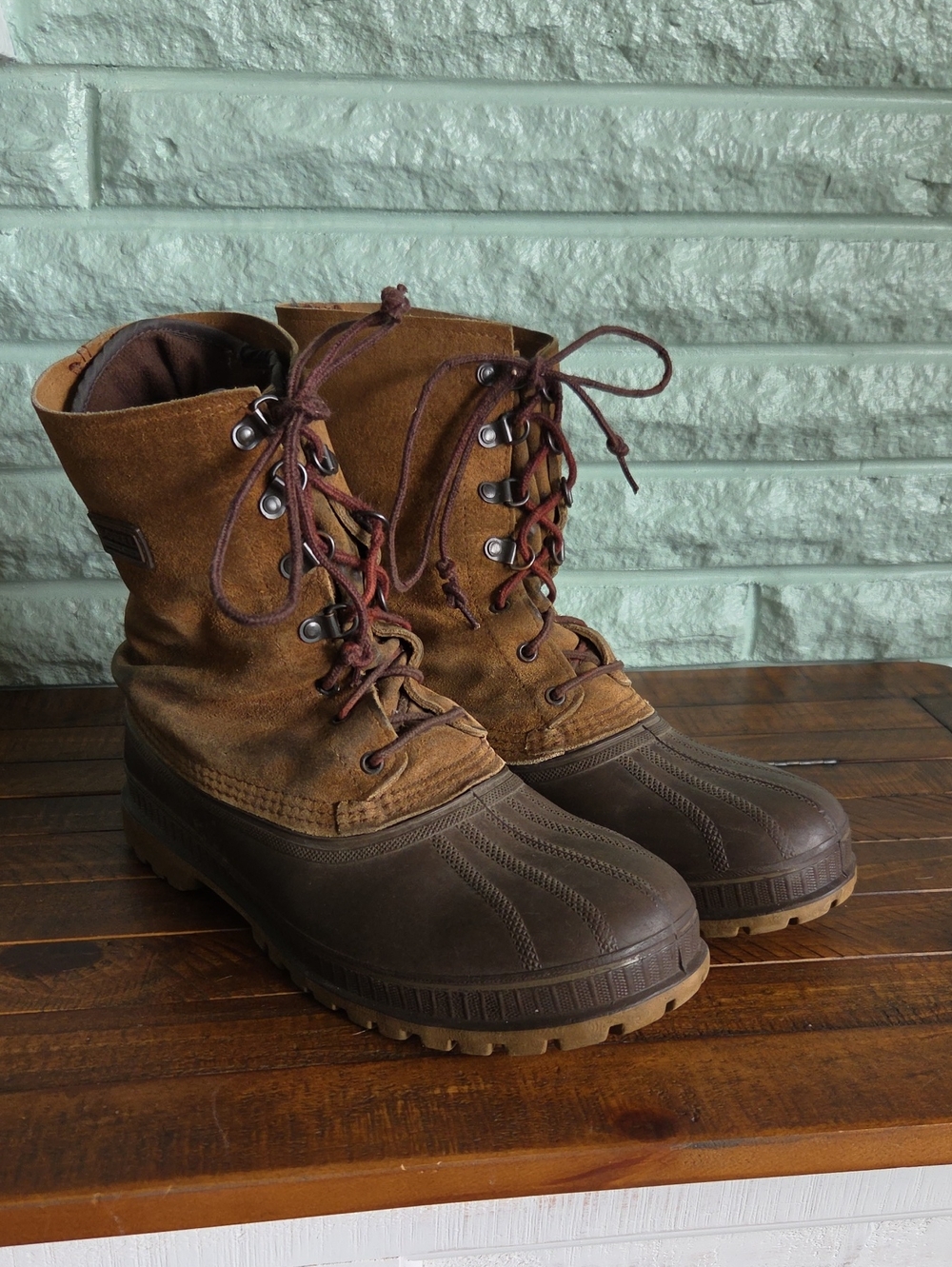 Sorel Brown Lace-Up Work Winter Boots Size Mens 10